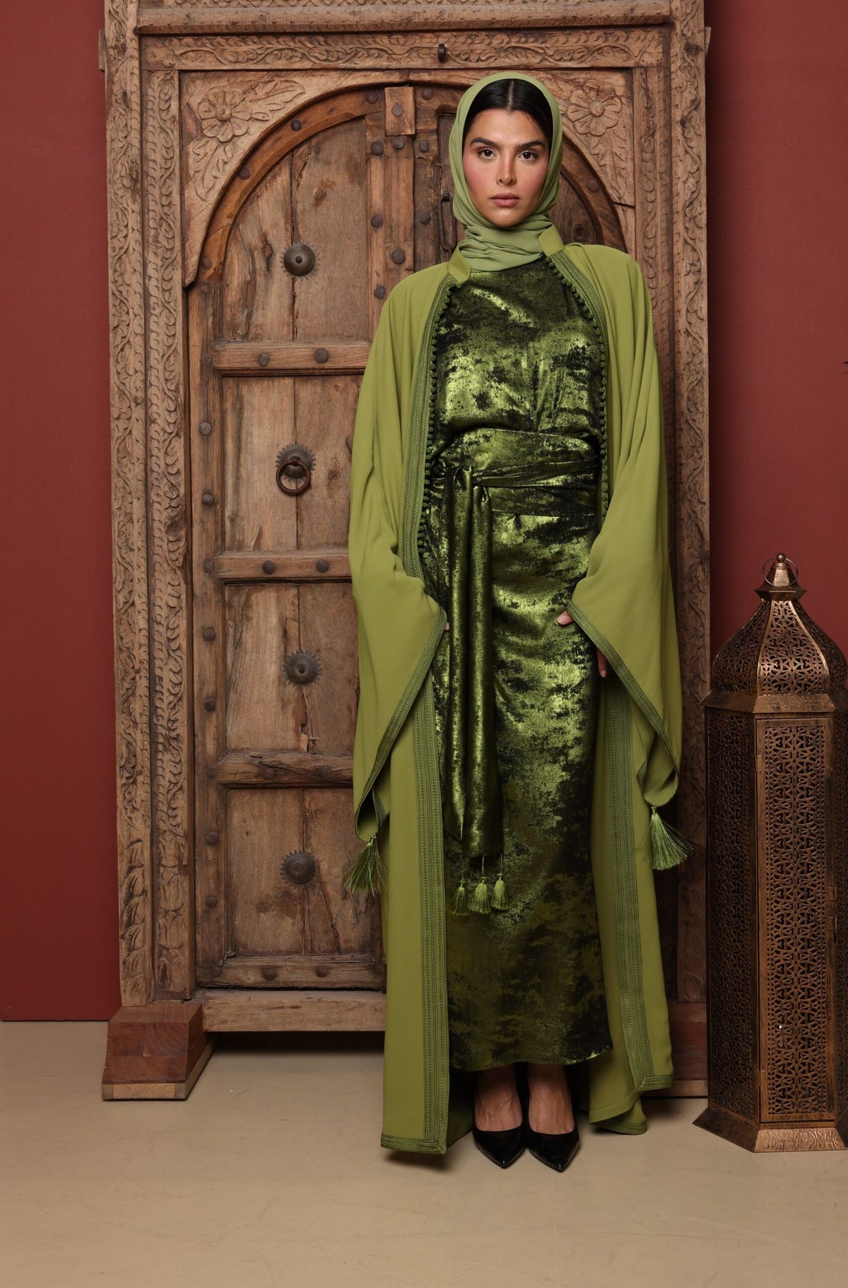 The green glow Kimono + dress Istabraq image 0
