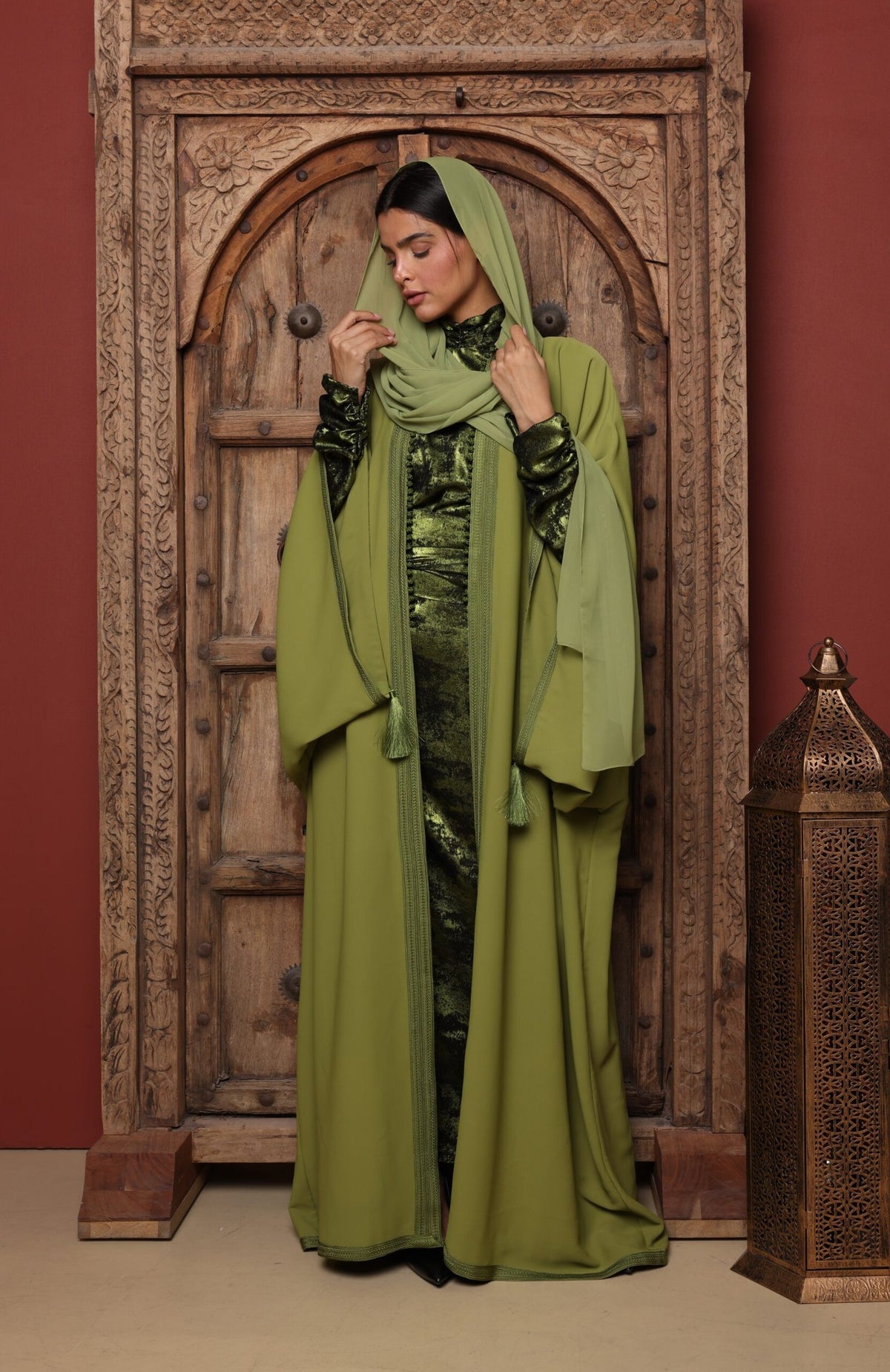 The green glow Kimono + dress  Istabraq image 4